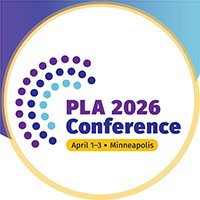Decorative PLA 2026 Conference logo.