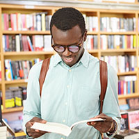 African Amercian Male Bookshelf Book Display